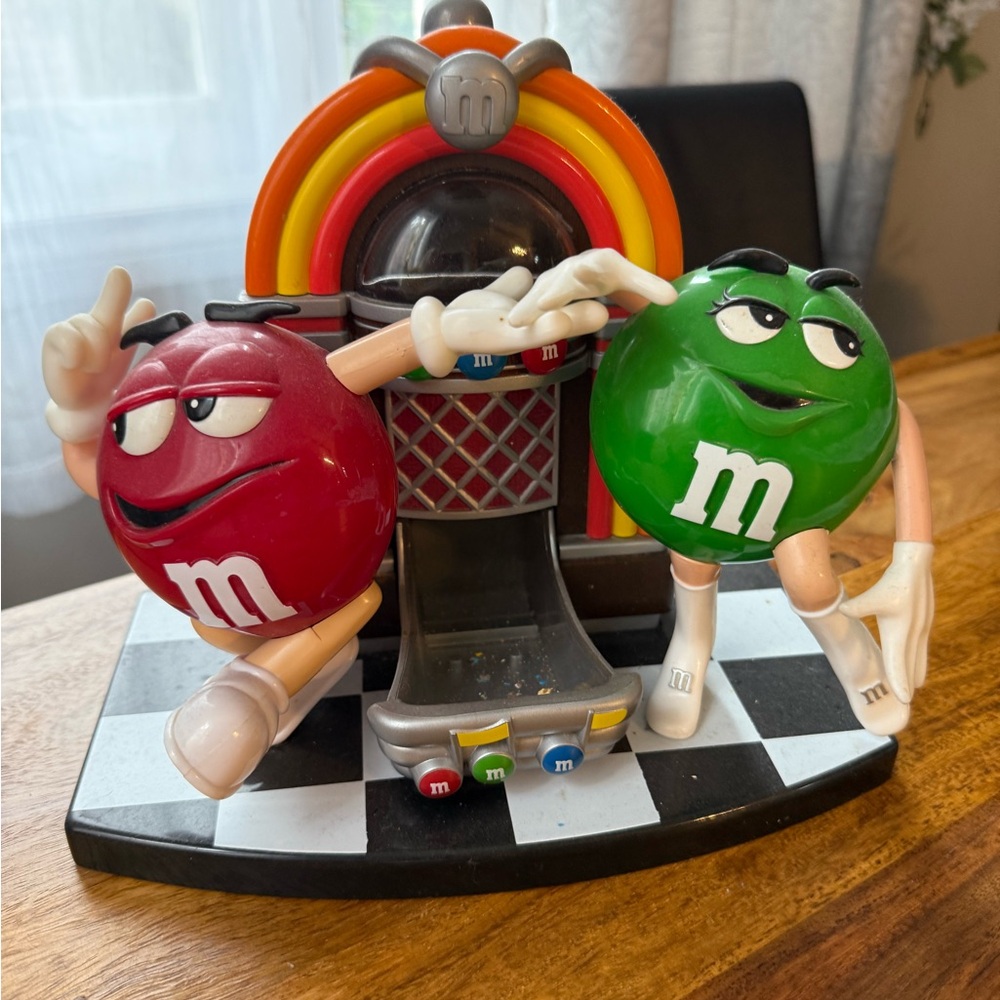 M&M'S Red and Green Candy Dispenser with Diner Theme